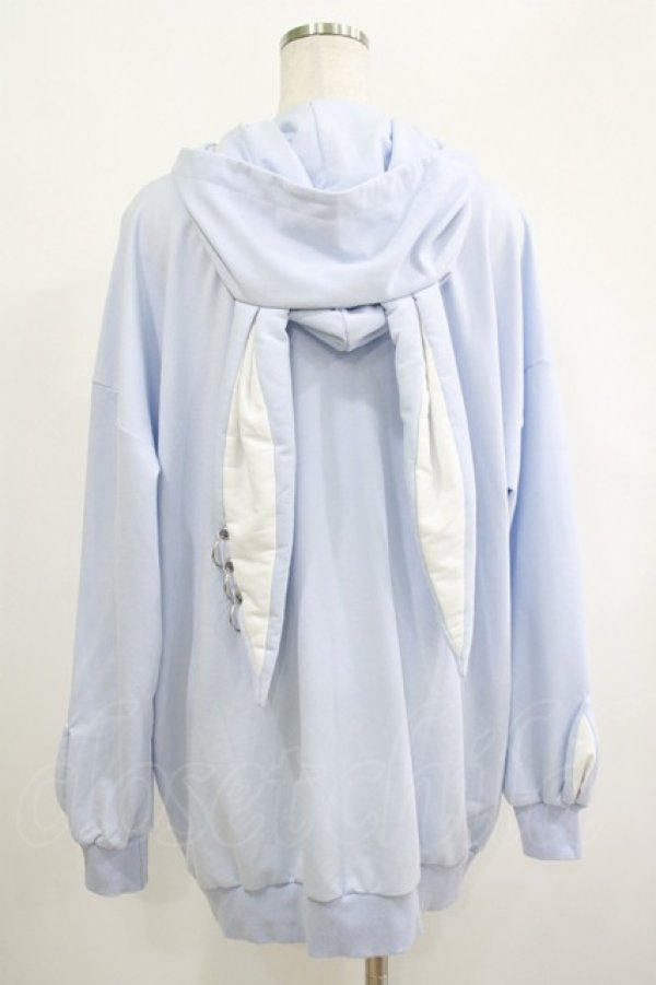 画像3: NieR Clothing / うさ耳フードプルパーカー  サックス H-25-04-19-052-PU-TO-KB-ZH (3)