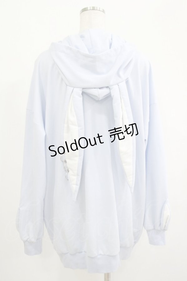 画像3: NieR Clothing / うさ耳フードプルパーカー  サックス H-25-04-19-052-PU-TO-KB-ZH (3)