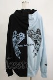 画像3: NieR Clothing / TWO-TONE ZIPパーカー  サックス×ブラック H-25-04-19-053-PU-TO-KB-ZH (3)