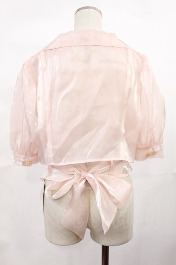 画像2: Melt the lady / シースルーショートトレンチトップス Free ピンク H-25-04-19-1041-PU-BL-NS-ZH (2)