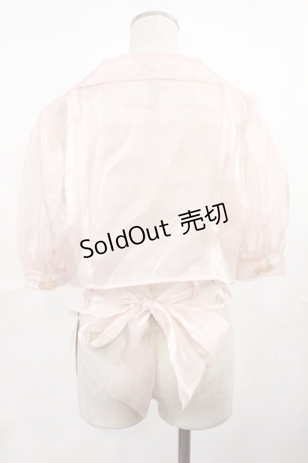 画像2: Melt the lady / シースルーショートトレンチトップス Free ピンク H-25-04-19-1041-PU-BL-NS-ZH (2)
