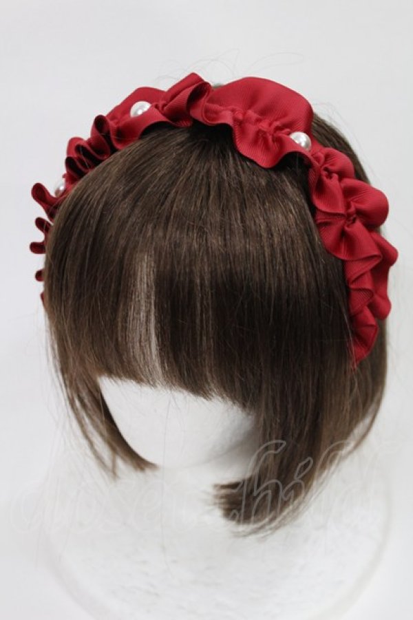 画像1: m petit by misako / AMPLカチューシャ  レッド H-25-04-19-1010-LO-AC-YZ-ZH (1)