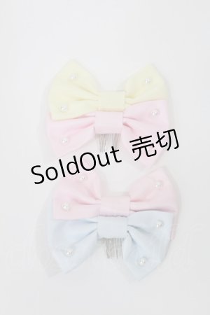 画像: Angelic Pretty / カラフルツインコーム  ピンク/サックス/イエロー H-25-04-19-1014-AP-AC-NS-ZH