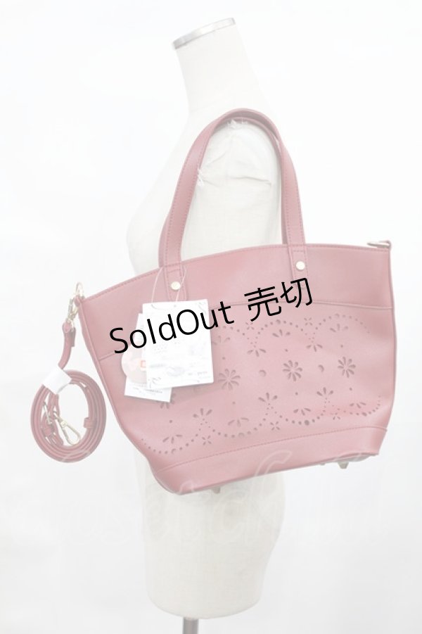 画像1: m petit by misako / AMハナパンチング2WAYバッグ  レッド H-25-04-19-1029-LO-BG-NS-ZH (1)
