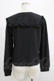 画像3: NieR Clothing / フリル襟ブラウス  黒 H-25-04-19-059-PU-BL-KB-ZH (3)