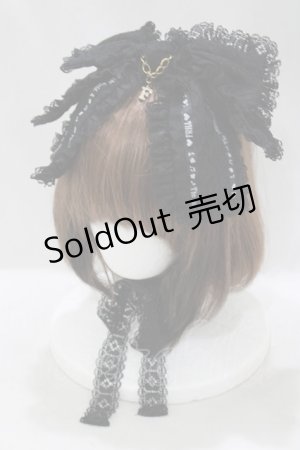 画像: HN+nois / リボンヘッドドレス  黒 H-25-04-19-073-HN-AC-KB-ZH