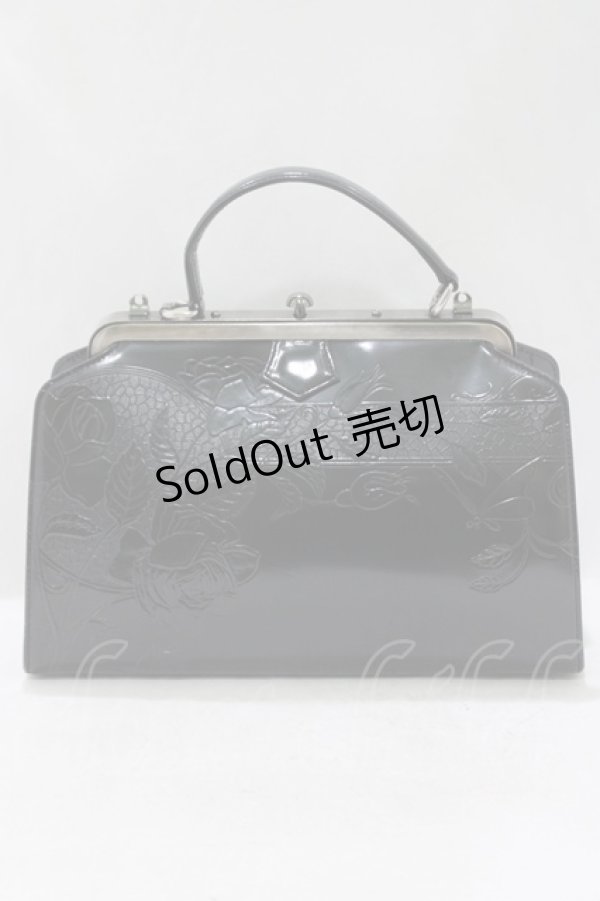 画像1: Jean Paul GAULTIER / ニューローズがま口ドクターバッグ  黒 H-25-04-19-074-GO-BG-KB-ZH (1)