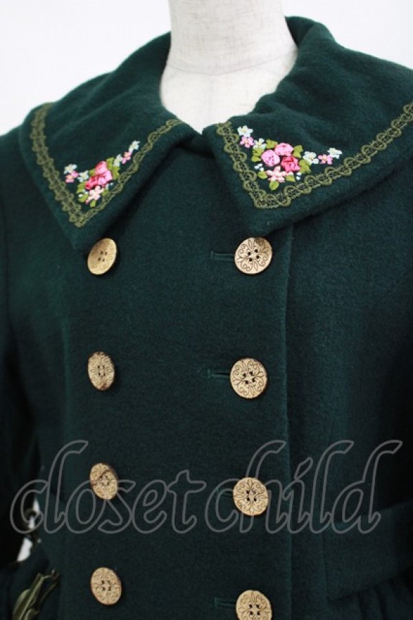 画像4: Fairy　Wish / リボン刺繍コート  ブリティッシュグリーン H-25-04-19-013-LO-CO-KB-ZT-C034 (4)