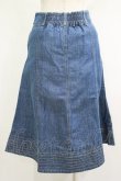 画像3: axes femme / 前釦刺繍入ミドルスカート M ブルー H-25-04-20-030-AX-SK-NS-ZH (3)