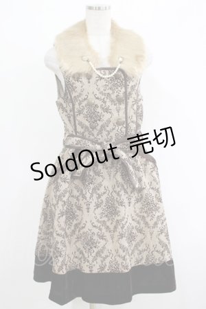 画像: axes femme / ファーティペット付きジャンパースカート M ベージュ H-25-04-20-032-AX-OP-NS-ZH