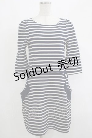 画像: Franche Lippee / ボーダーワンピース M ネイビー H-25-04-20-033-LO-OP-NS-ZH