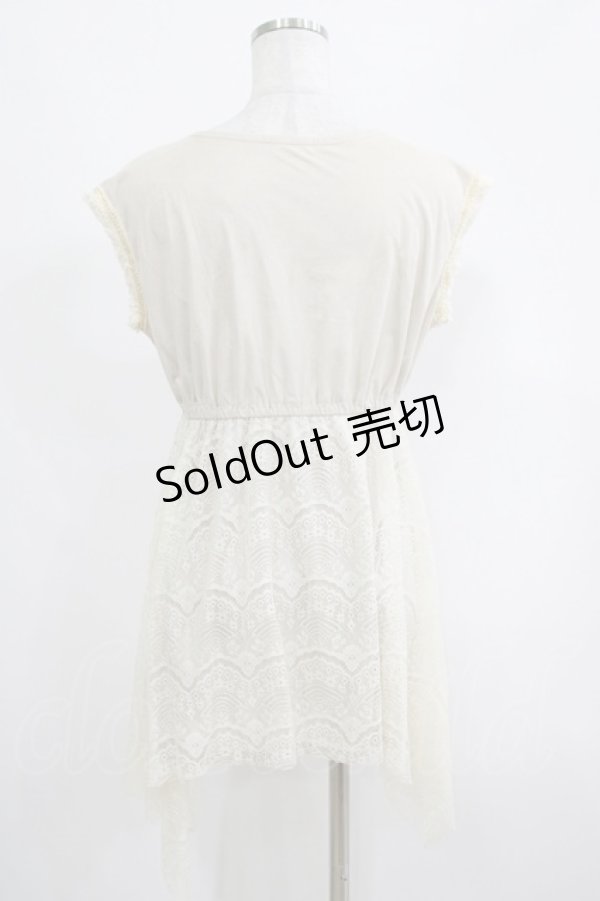 画像3: axes femme / レース切替チュニック M アイボリー H-25-04-20-035-AX-BL-NS-ZH (3)