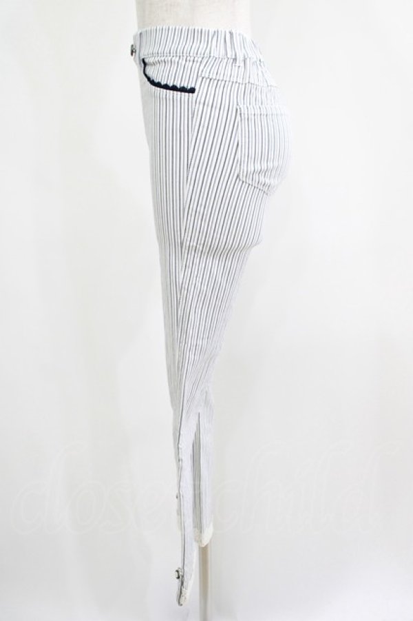 画像2: axes femme / 裾レースストレッチスキニー M オフ H-25-04-20-051-AX-PA-NS-ZH (2)