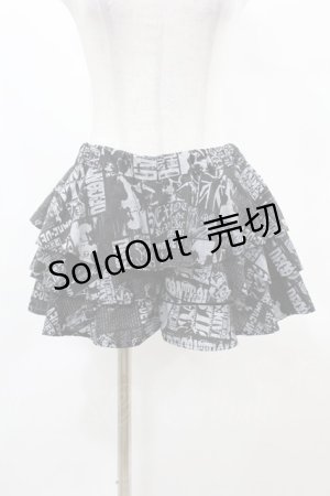 画像: SEX POT ReVeNGe / フリルキュロットパンツ  黒 H-25-04-20-1040-SP-PA-KB-ZH