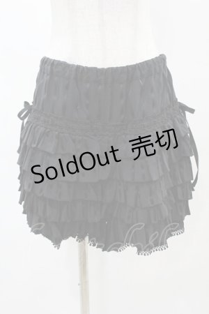 画像: BPN / シャドーストライプフリルドロワーズパンツ  黒 H-25-04-20-1041-GO-PA-KB-ZH