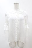 画像1: MILK / リボンパフスリーブブラウス  白 H-25-04-20-1045-ML-BL-KB-ZH (1)
