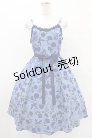 画像: Emily Temple cute / Stained Glass ROSEキャミソールワンピース  ブルー H-25-04-20-1019-ET-OP-KB-ZH