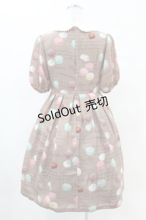 画像2: Leur Getter / Macaron Party袖付ワンピース M ブラウン H-25-04-20-1021-LU-OP-KB-ZH (2)