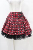 画像1: ALGONQUINS / チェックプリントラップスカート F 赤 H-25-04-20-1033-AL-SK-KB-ZH (1)