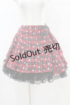 画像: ALGONQUINS / チェックプリントラップスカート F 赤 H-25-04-20-1033-AL-SK-KB-ZH