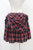 画像2: EXCENTRIQUE / チェック・緞帳スカート 0S レッド H-25-04-20-1034-EL-SK-KB-ZH (2)