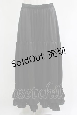 画像: axes femme kawaii / ロングフリルペチスカート M ブラック H-25-04-20-054-AX-SK-NS-ZH