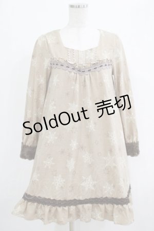画像: axes femme / 雪の結晶ニットワンピース M ベージュ H-25-04-20-007-AX-OP-NS-ZH