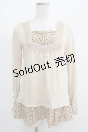 画像: axes femme / ドット切替プルオーバー M ベージュ H-25-04-20-074-AX-TO-NS-ZH