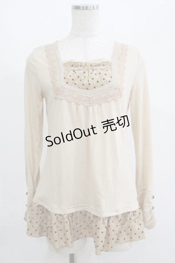 画像1: axes femme / ドット切替プルオーバー M ベージュ H-25-04-20-074-AX-TO-NS-ZH (1)