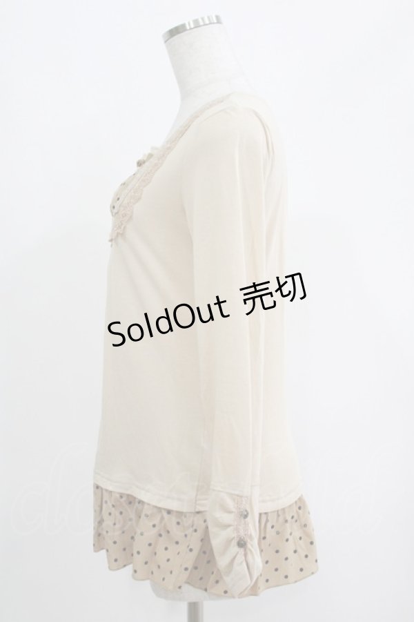 画像2: axes femme / ドット切替プルオーバー M ベージュ H-25-04-20-074-AX-TO-NS-ZH (2)