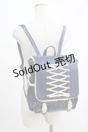 画像: axes femme / レースアップリュック  ネイビー H-25-04-20-078-AX-BG-NS-ZH