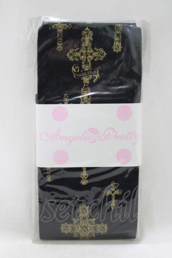 画像1: Angelic Pretty / Holy Rosaryタイツ  ブラック/ゴールド H-25-04-20-080-AP-ZA-NS-ZH (1)