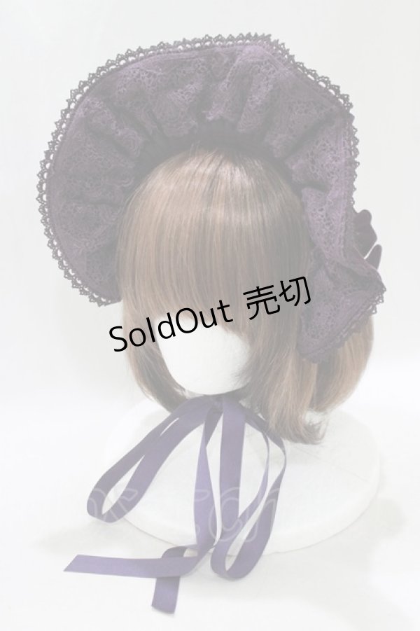 画像1: axes femme kawaii / ベルベットドールハーフボンネット  パープル H-25-04-20-083-AX-AC-NS-ZH (1)