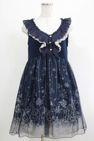 画像: axes femme / 雪の結晶ワンピース M ネイビー H-25-04-20-008-AX-OP-NS-ZH