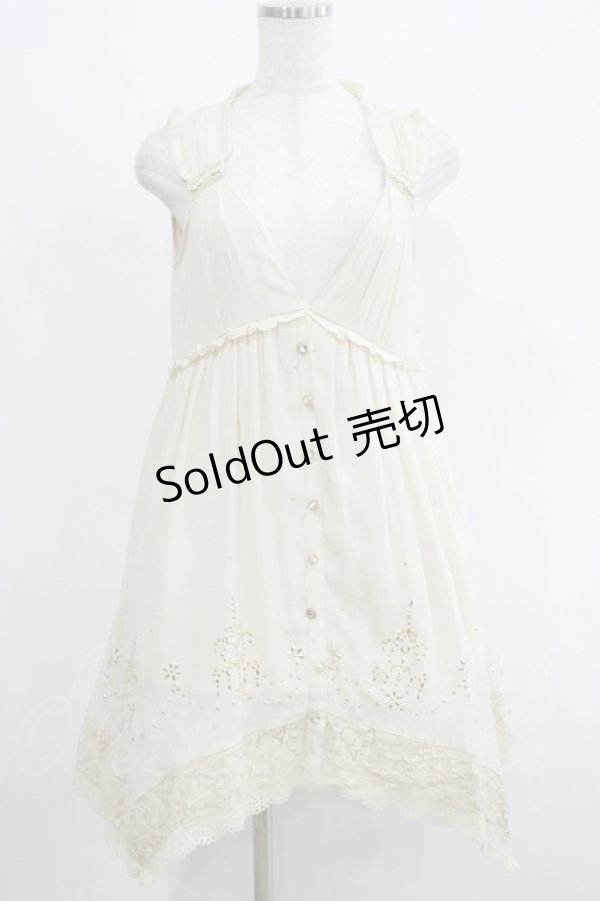 画像1: axes femme / レース切替チュニック M アイボリー H-25-04-20-013-AX-BL-NS-ZH (1)