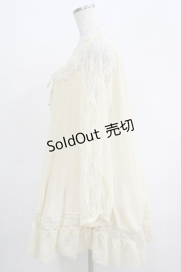 画像2: axes femme / レース切替チュニック M アイボリー H-25-04-20-014-AX-BL-NS-ZH (2)