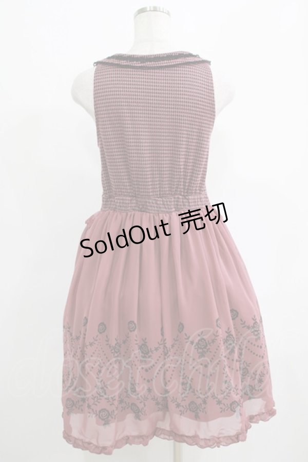 画像3: axes femme / シフォン切替ワンピース M ピンク H-25-04-20-020-AX-OP-NS-ZH (3)