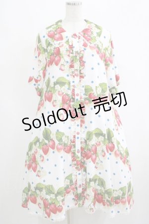 画像: LIEF / ジューシーストロベリーシャツワンピース XL オフ H-25-04-20-003-LO-OP-NS-ZH