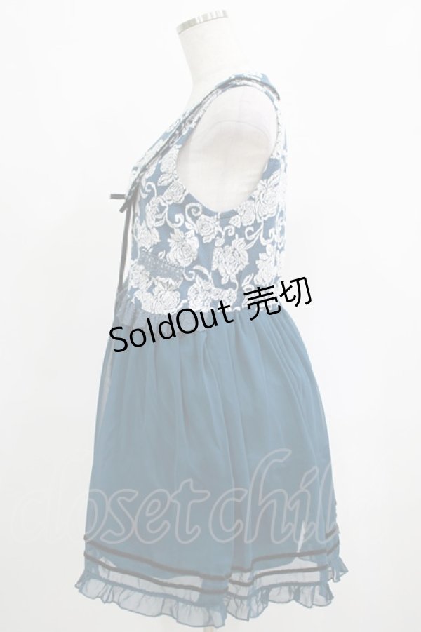 画像2: axes femme / ジャガードチュニック M ブルーグリーン H-25-04-20-023-AX-TO-NS-ZH (2)