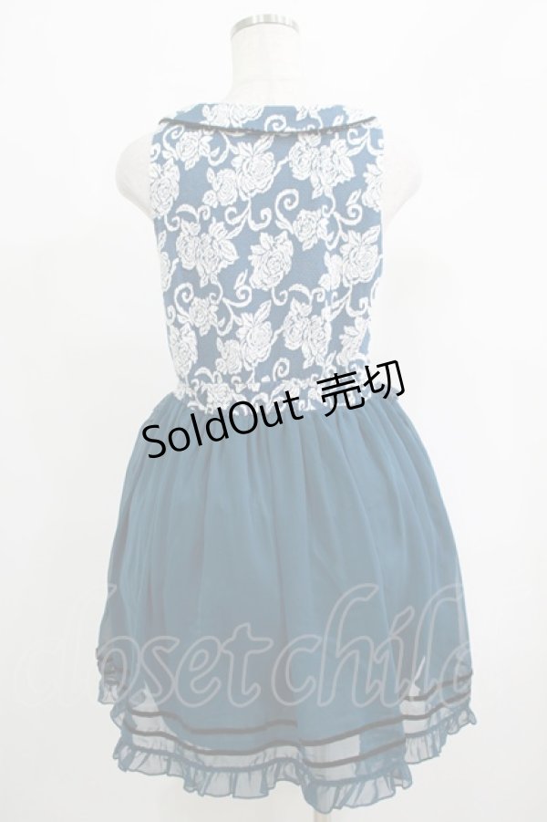 画像3: axes femme / ジャガードチュニック M ブルーグリーン H-25-04-20-023-AX-TO-NS-ZH (3)