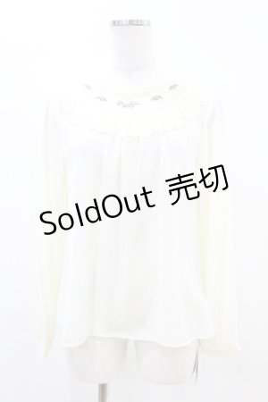 画像: an another angelus / ローズ刺繍レースヨークプルオーバーブラウス Free OFFWHITE H-25-04-21-042-CA-BL-NS-ZH
