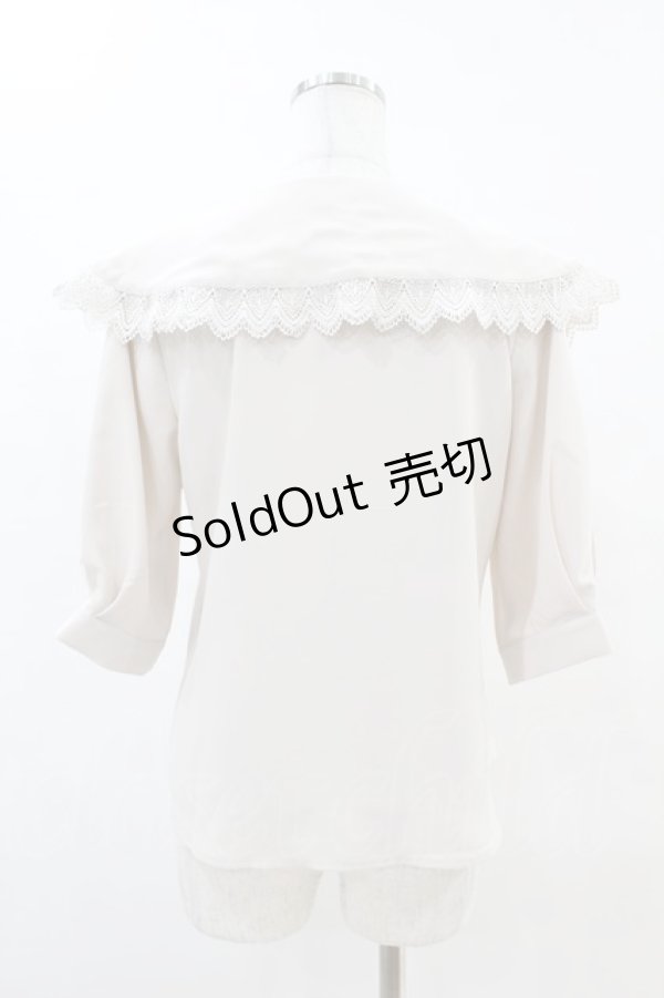 画像2: an another angelus / ダブル釦レース使いビッグカラーブラウス Free PINK BEIGE H-25-04-21-045-CA-BL-NS-ZH (2)