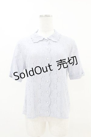 画像: an another angelus / スカラップ使い総レースブラウス Free BLUE H-25-04-21-053-CA-BL-NS-ZH