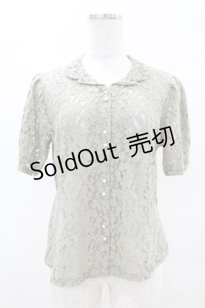 画像: an another angelus / 総レース開衿ブラウス Free L/GREEN H-25-04-21-055-CA-BL-NS-ZH