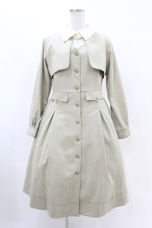 画像: Fi.n.t / ステッチ使いクレリックレイヤードワンピース Free L/KHAKI H-25-04-21-007-CA-OP-NS-ZH