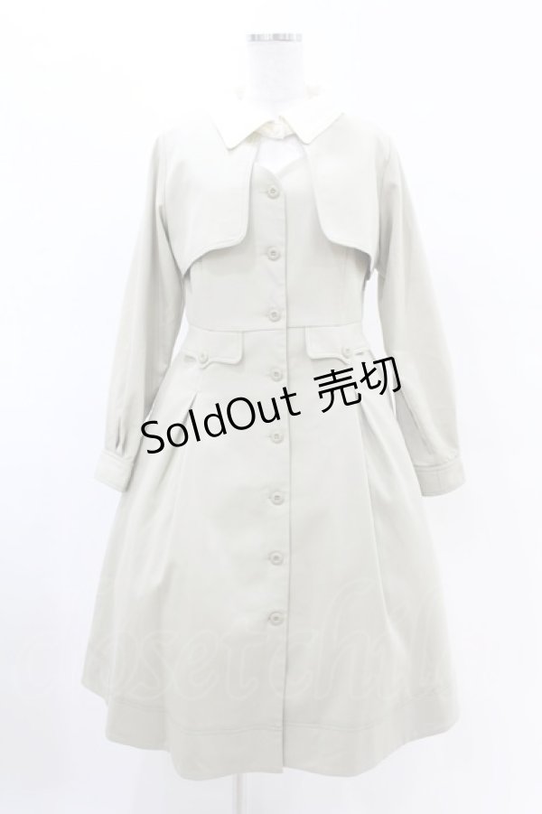 画像1: Fi.n.t / ステッチ使いクレリックレイヤードワンピース Free L/KHAKI H-25-04-21-007-CA-OP-NS-ZH (1)