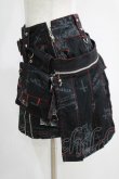 画像2: MAD / ベルト付プリントスカート S 黒 H-25-04-21-1027-PU-SK-KB-ZH (2)
