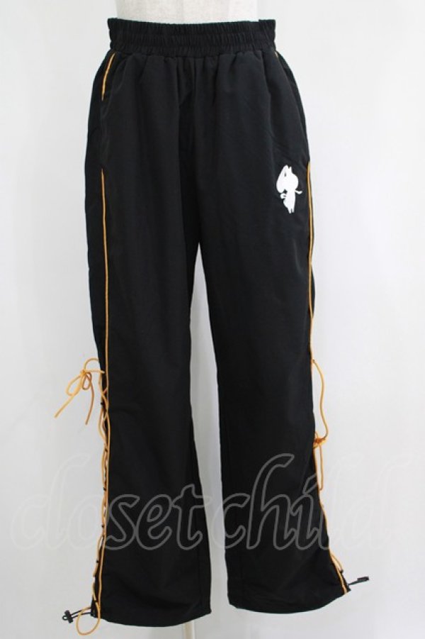 画像1: NieR Clothing / サイド編み上げパンツ  黒 H-25-04-21-1028-PU-PA-KB-ZH (1)