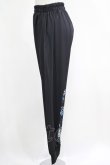 画像2: NieR Clothing / ブロッキングサルエルパンツ  黒×和柄九尾水色 H-25-04-21-1032-PU-PA-KB-ZH (2)