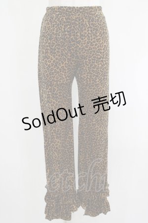 画像: Candy Stripper / FRILL HEM PANTS  レオパード H-25-04-21-1033-PU-PA-KB-ZT107